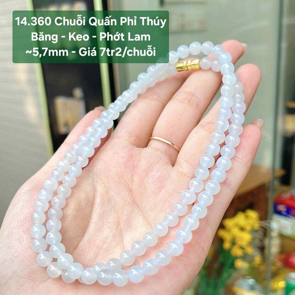 Chuỗi Quấn Phỉ Thúy Băng - Keo - Phớt Lam 14.360