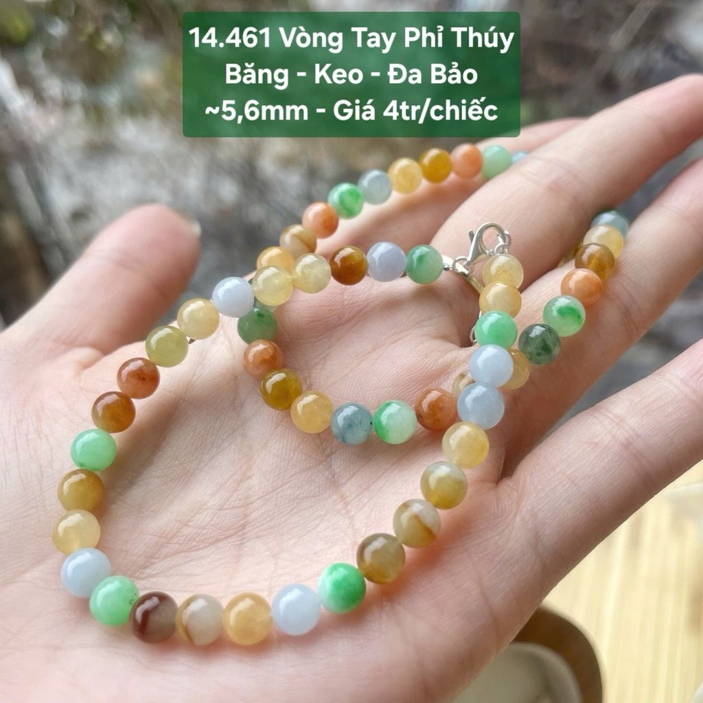 Vòng Tay Phỉ Thúy Băng - Keo - Đa Bảo ~5,6mm 14.461
