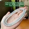 14.962 Chuỗi Quấn Phỉ Thúy Jadeite A Băng - Lão - Hoa Bay Tím Lam Monet  ~6mm