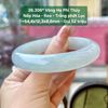 Vòng Hẹ Phỉ Thuý Nếp Hoá - Keo - Trắng Phớt Lục ~54,4x12,3x8,6mm 26.306*