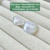 Khoá Trường Mệnh Phỉ Thuý Băng - Trắng Phớt Tím ~13.3x18x4mm - 38.51