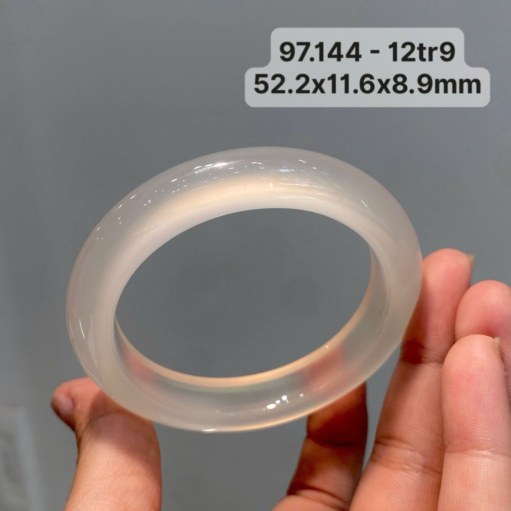 Vòng Hẹ Mã Não Chalcedony Bạch Nguyệt Quang ~52.2 97.144