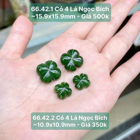 Cỏ 4 Lá Ngọc Bích ~10.9x10.9mm nhỏ 66.42.2