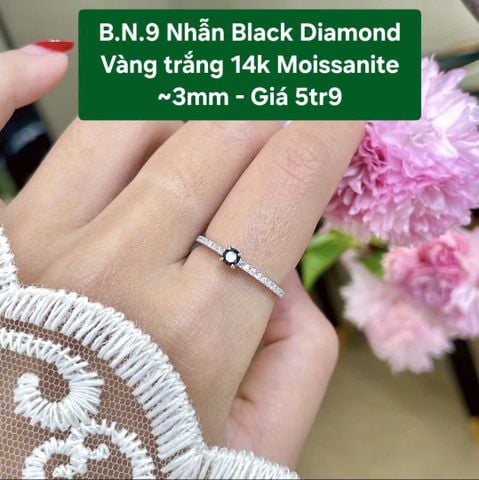 Nhẫn Black Diamond VT14 - Moissanite ~3mm BN9