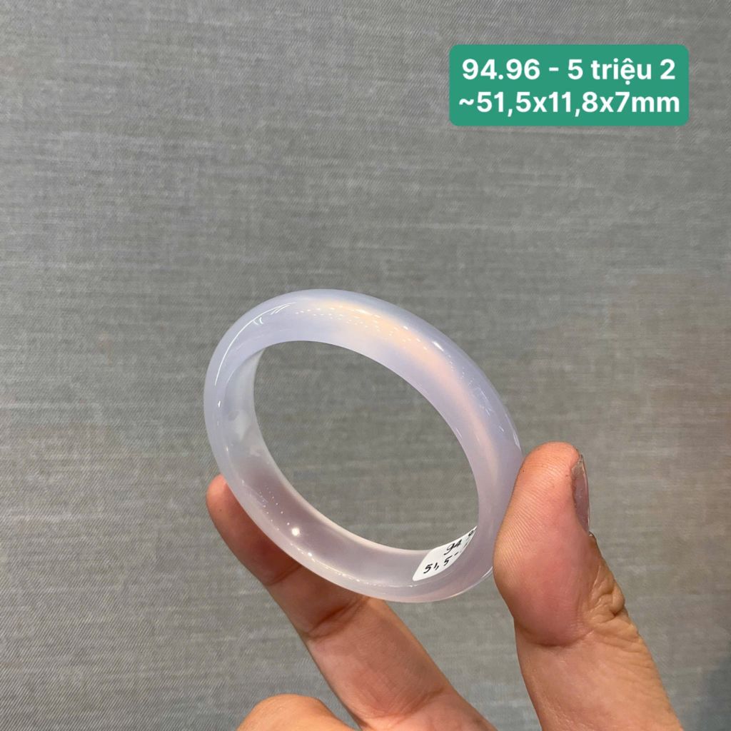 Vòng ngọc tuỷ Chalcedony tử la lan ~ 51,5x11,8x7mm 94.96