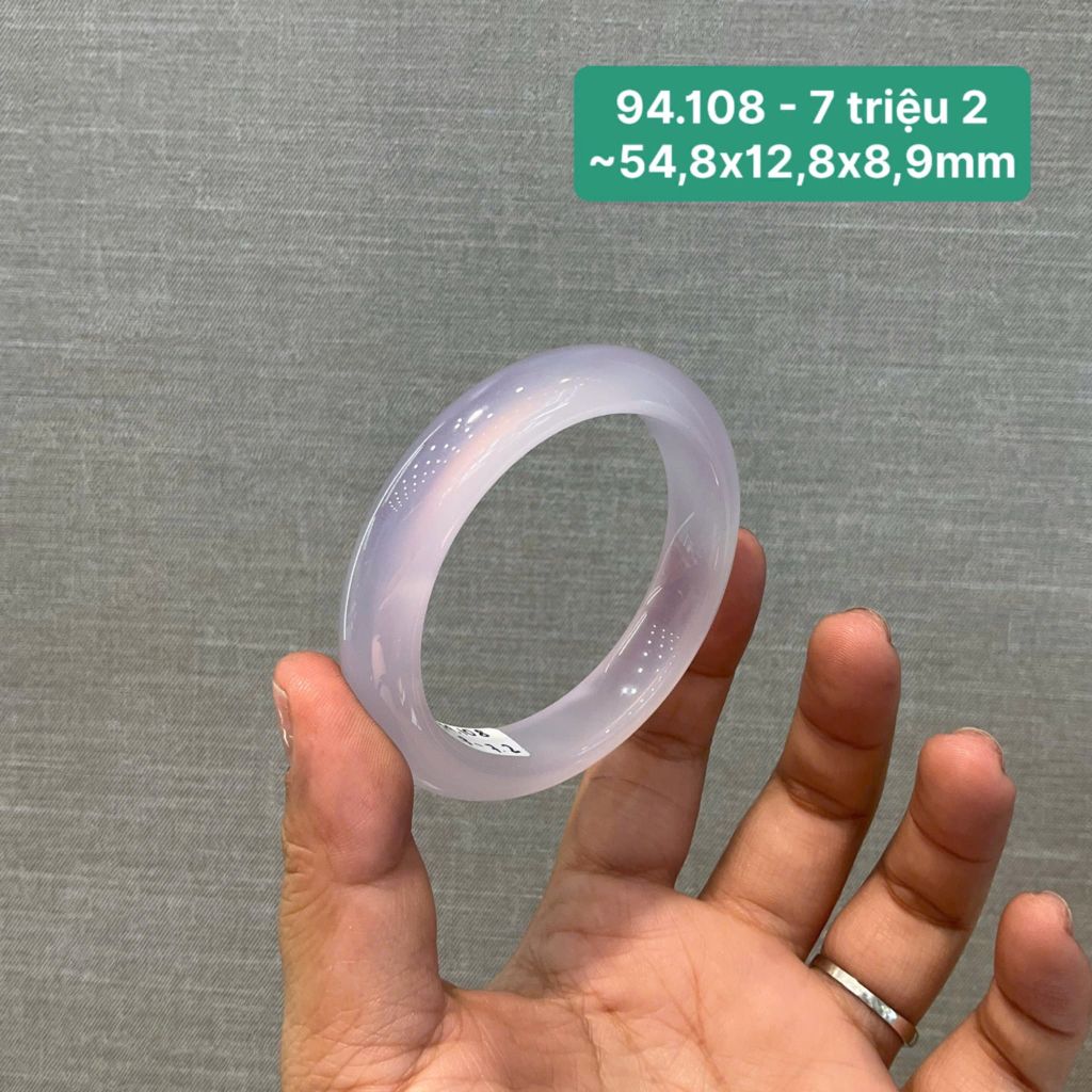 Vòng ngọc tuỷ Chalcedony tử la lan ~54,8x12,8x8,9mm 94.108
