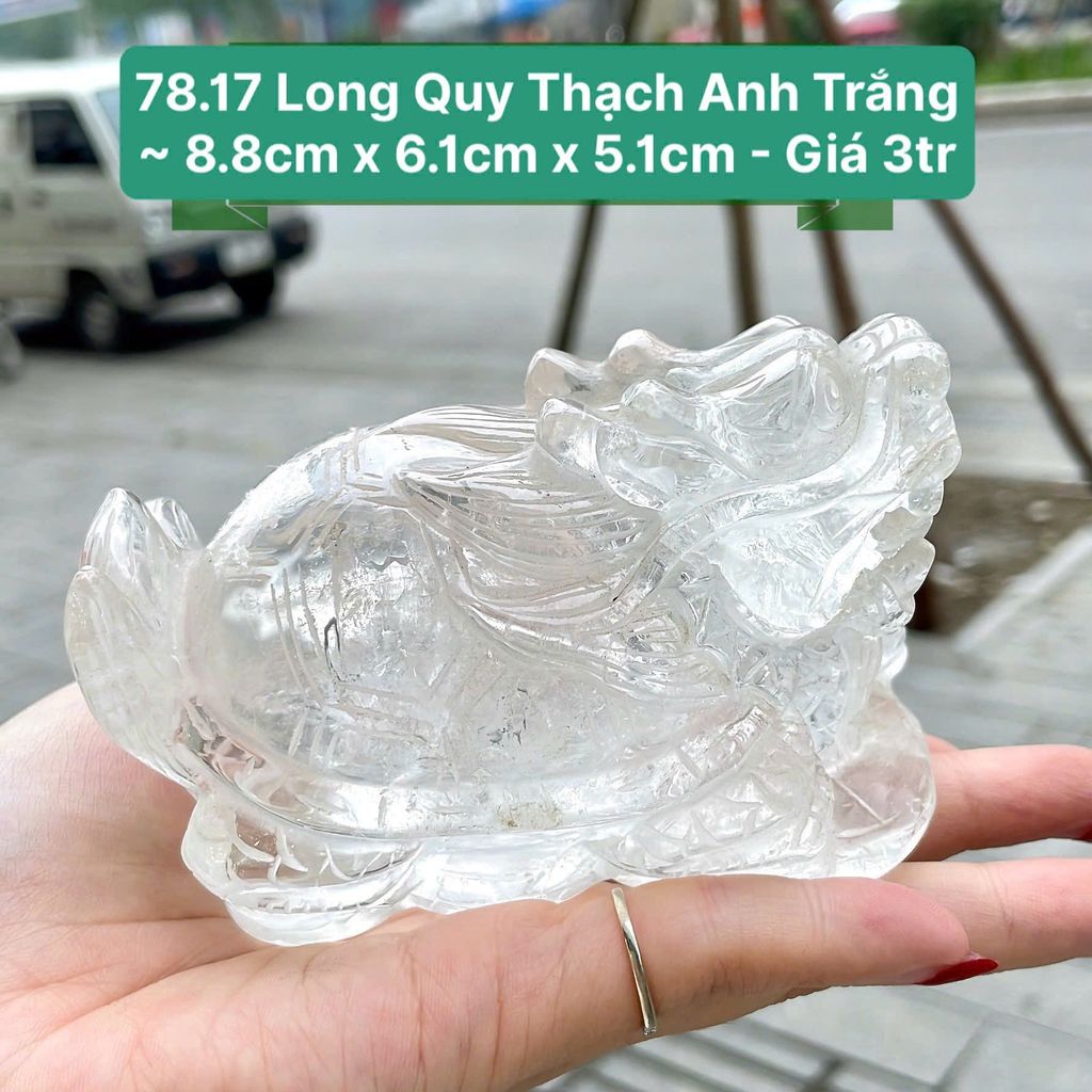 Long Quy Thạch Anh Trắng ~8.8x6.1x5.1cm 78.17