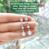 Khuyên Tai Ngọc Phỉ Thúy Băng - Bạch Nguyệt Quang VT 14K - Moissanite ~4,5-6,5mm 129.66