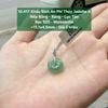 10.417 Khấu Bình An Phỉ Thuý Jadeite A - Nếp Băng - Băng -  Lục Táo - Bạc 925 -  Moissanite ~ 11,1x4,5mm