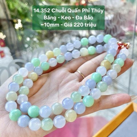 Chuỗi Quấn Phỉ Thúy  Băng - Keo - Đa Bảo  ~10mm 14.352