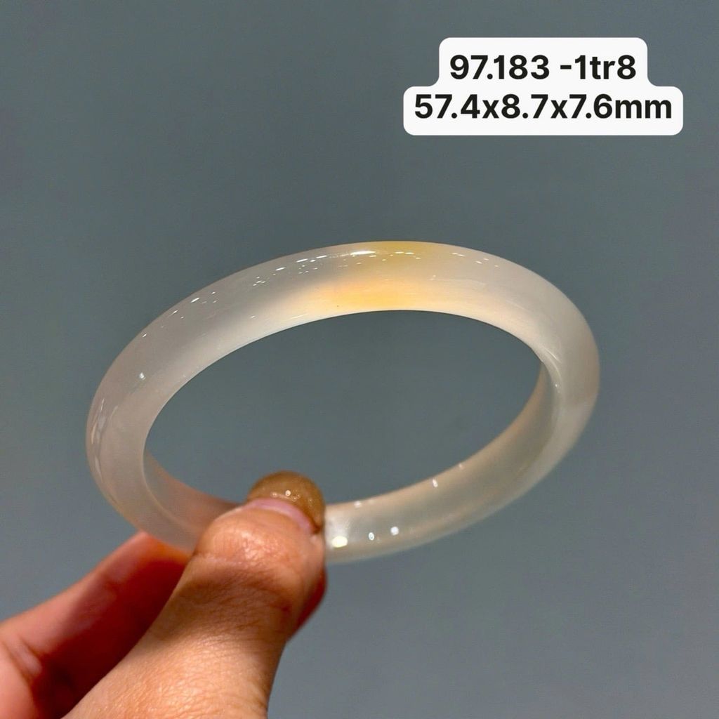 Vòng Hẹ  Ngọc Tuỷ Chalcedony Bạch Nguyệt Quang 97.183