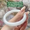 Vòng Đũa Phỉ Thuý Nếp Mịn - Trắng Phớt Lục ~55.6x8.9x9.5mm - 26.266