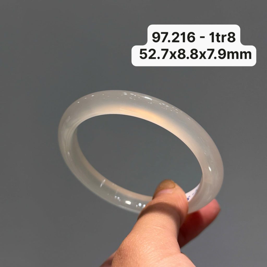 Vòng Hẹ Ngọc Tuỷ Chalcedony Bạch Nguyệt Quang 97.216