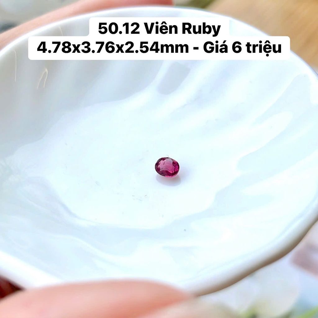 Viên Ruby  4.78x3.76x2.54mm 50.12