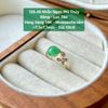 Nhẫn Ngọc Phỉ Thúy Băng - Lục Táo - Vàng Vàng 14K - Moissanite tấm -  126.48