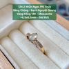 Nhẫn Ngọc Phỉ Thúy Jadeite A Băng Chủng Bạch Nguyệt Quang VH14 Moissanite ~6,5x8,5mm 124.2