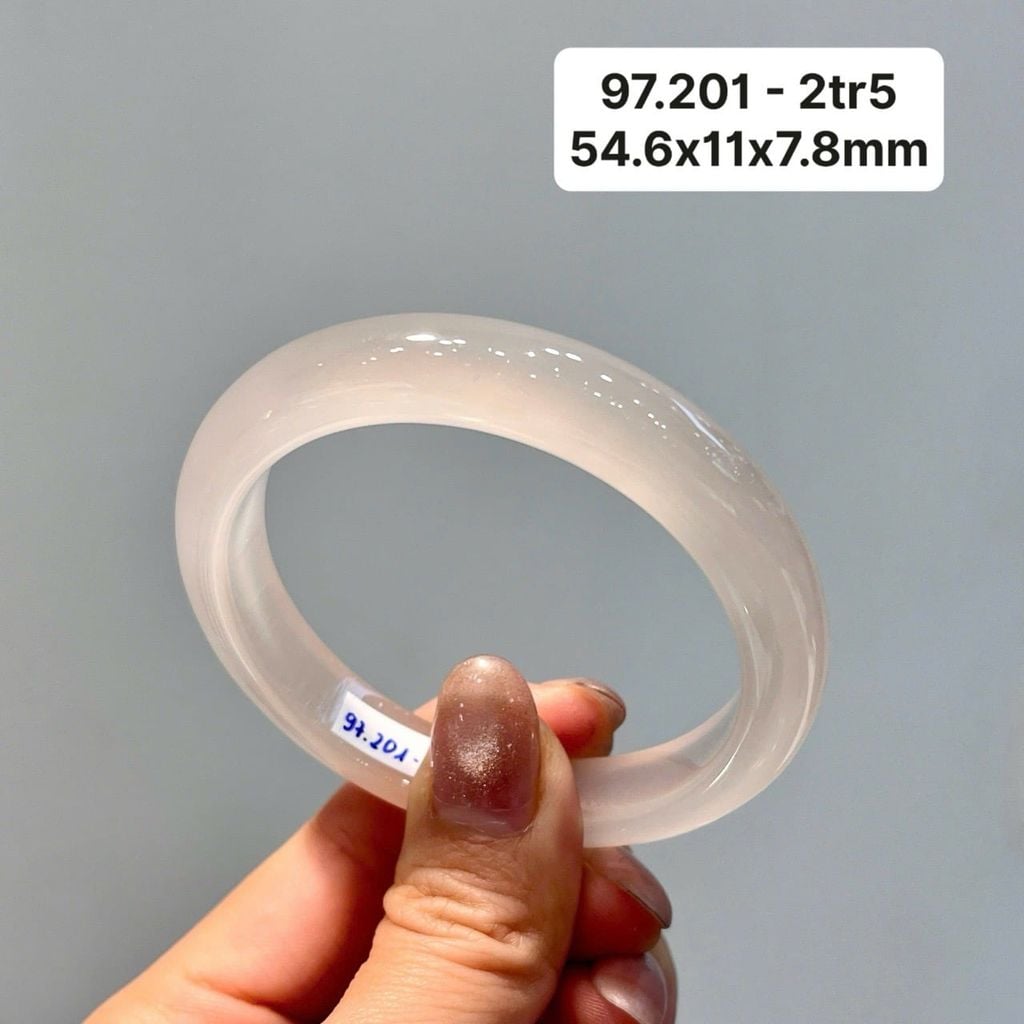 Vòng Hẹ  Ngọc Tuỷ Chalcedony Bạch Nguyệt Quang 97.201
