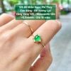 Nhẫn Ngọc Phỉ Thúy  Cao Băng - Đế Vương Lục  Vàng Vàng 14K - Moissanite tấm  ~5,5x6mm 126.86