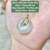 Khấu Bình An Phỉ Thúy  Băng - Trắng phớt Lục  Vàng Vàng 18K - Phỉ Thúy tấm ~20,6x4,7mm 126.91