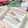 Nhẫn Ngọc Phỉ Thúy Cao Băng Tử La Lan VV14 Moissanite ~6.8x8.2mm 125.8