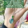 Mặt kèm Dây Chuyền Phỉ Thúy  Thủy Tinh - Lam Thiên Không  Thủy Tinh - Chính Dương Lục  VT 18K - Kim Cương Tấm  ~14,2x17,8- 6,3x7,5mm 129.5