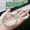 14.887 Vòng Tay Phỉ Thuý Jadeite A - Nếp Hoá - Nếp Băng - Hoa Bay ~7,2mm