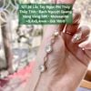Lắc Tay Ngọc Phỉ Thúy Thủy Tinh - Bạch Nguyệt Quang Vàng Vàng 14K - Moissanite ~5,4x5,4mm 127.36