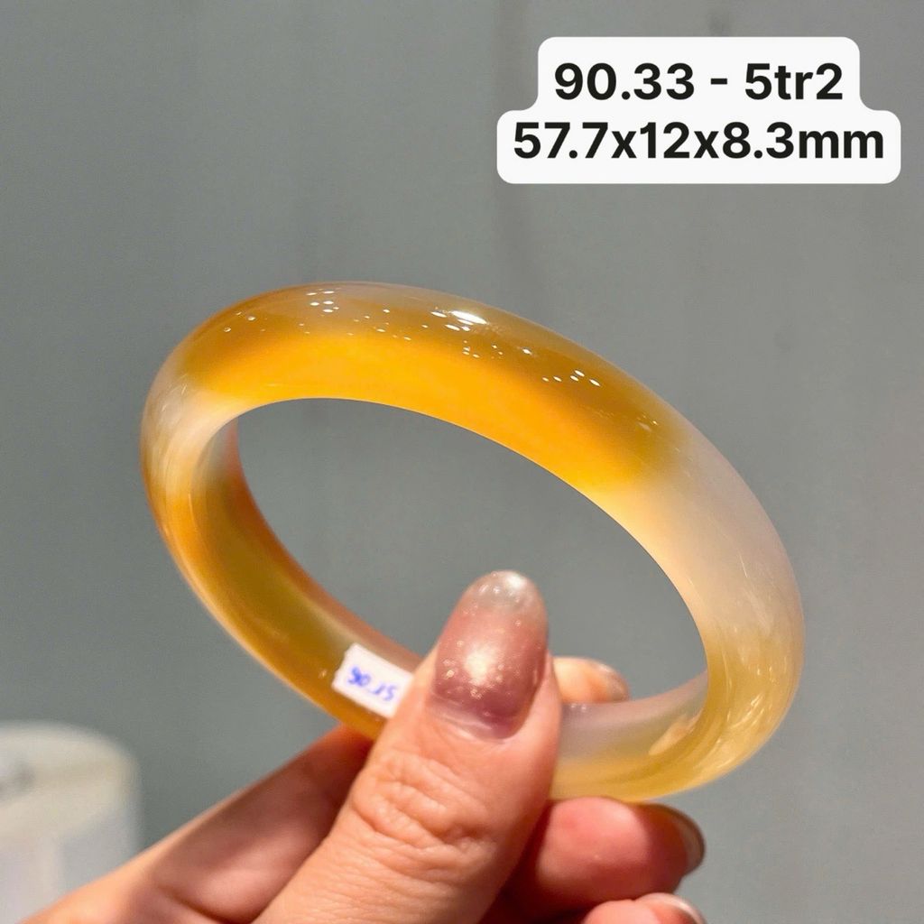 Vòng Ngọc Tuỷ Chalcedony Hoàng Kim 90.33