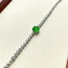 132.67 Lắc Tay Phỉ Thuý Jadeite A Thuỷ Tinh - Đế Vương Lục - VT18K - KC Tấm ~ 6x6,9mm