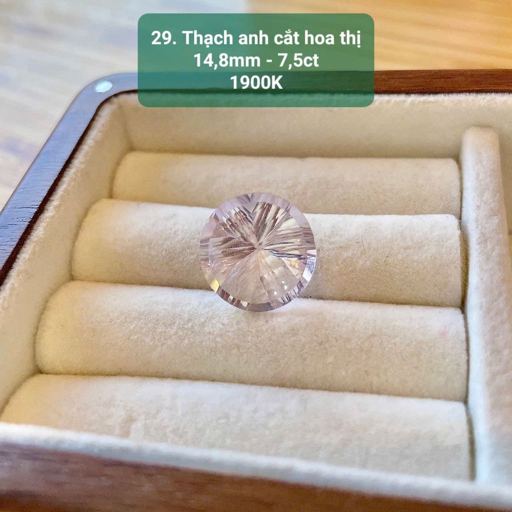 Thạch anh cắt hoa thị 14,8mm - 7,5ct 29