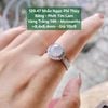 Nhẫn Ngọc Phỉ Thúy Băng - Phớt Tím Lam VT 14K - Moissanite ~8,4x8,4mm 129.47