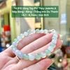 14.910 Vòng Tay Phỉ Thuý Jadeite A - Nếp Băng -  Băng - Trắng Mix Du Thanh ~6,1 - 6,7mm