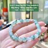 14.917 Vòng Tay Phỉ Thuý Jadeite A - Nếp Băng - Băng - Hoa Bay Lam ~6,8 - 7,4mm