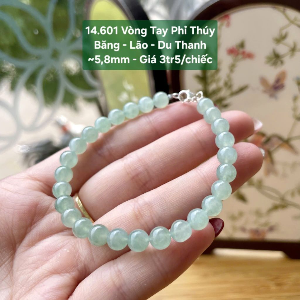 Vòng Tay Phỉ Thúy Băng - Lão - Du Thanh ~5,8mm 14.601