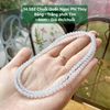 Chuỗi Quấn Ngọc Phỉ Thúy Băng - Trắng phớt Tím ~4mm 14.582