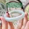 Vòng Hẹ Phỉ Thúy Nếp - Nếp Mịn - Trắng phớt Lục ~52,3x11,3x8mm 26.500