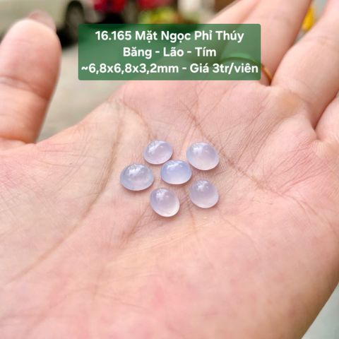 Mặt Ngọc Phỉ Thuý Băng Lão Tím ~6,8x6,8x3,2mm 16.165