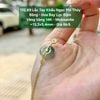 132.69 Lắc Tay Khấu Ngọc Phỉ Thuý Jadeite A - Băng - Hoa Bay Lục Đậm - VV14K - Moissanite ~ 13,3x5,4mm