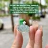 39.104 Liên Hoa Phỉ Thuý Jadeite A - Băng - Lão - Hoa Bay Lam ~ VT18K - KC Tấm ~ 12,9x19,3x7,5mm