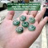 10.357 Khấu Bình An Phỉ Thuý Jadeite A - Băng - Lão - Hoa Bay Lục Đậm ~16,5x4,5mm