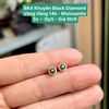 Khuyên Black Diamond VV 14k - Moissanite Sz ~ 3ly BK4