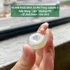 Khấu Bình An Phỉ Thúy Jadeite Nếp Băng - Lão - Hoàng Phỉ ~21,8x5,6mm 10.406