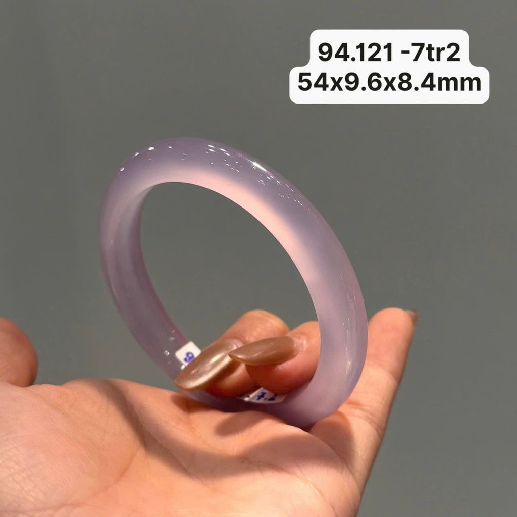 Vòng Ngọc Tuỷ Chalcedony Tử La Lan ~ 54x9,6x8,4mm 94.121