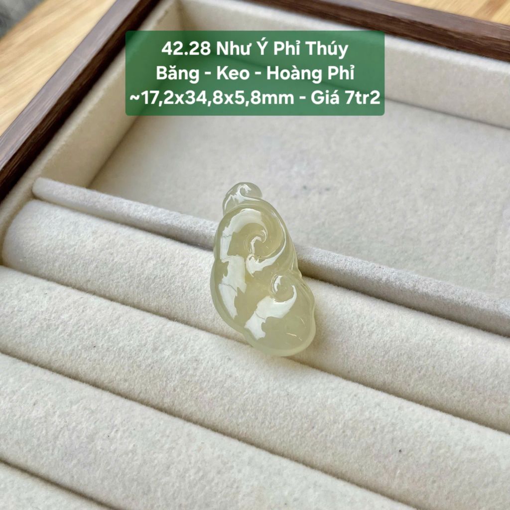 Như Ý Phỉ Thúy Băng - Keo - Hoàng Phỉ ~17,2x34,8x5,8mm 42.28