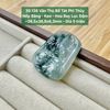Văn Thù Bồ Tát Phỉ Thúy Nếp Băng - Keo - Hoa Bay Lục Đậm ~28,5x38,8x6,3mm 30.138