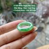 Nhẫn Ngọc Phỉ Thúy Nếp Băng - Keo - Lục Cay ~17x5x4,5mm 5.126