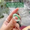 Nhẫn Ngọc Phỉ Thúy Nếp Hóa - Keo Hoa Bay Lục Cay ~14,4x4,6x3,5mm 5.127.1