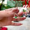 Mặt Dây Ngọc Phỉ Thúy Cao Băng - Đế Vương Lục Vàng Trắng 14K Moissanite ~4,5x4,5mm 130.22