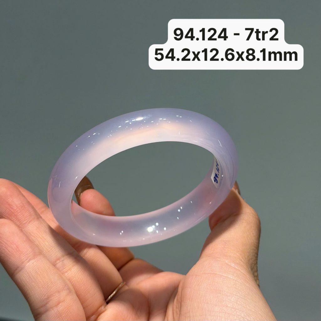 Vòng Ngọc Tuỷ Chalcedony Tử La Lan ~54.2x12.6x8,1mm 94.124