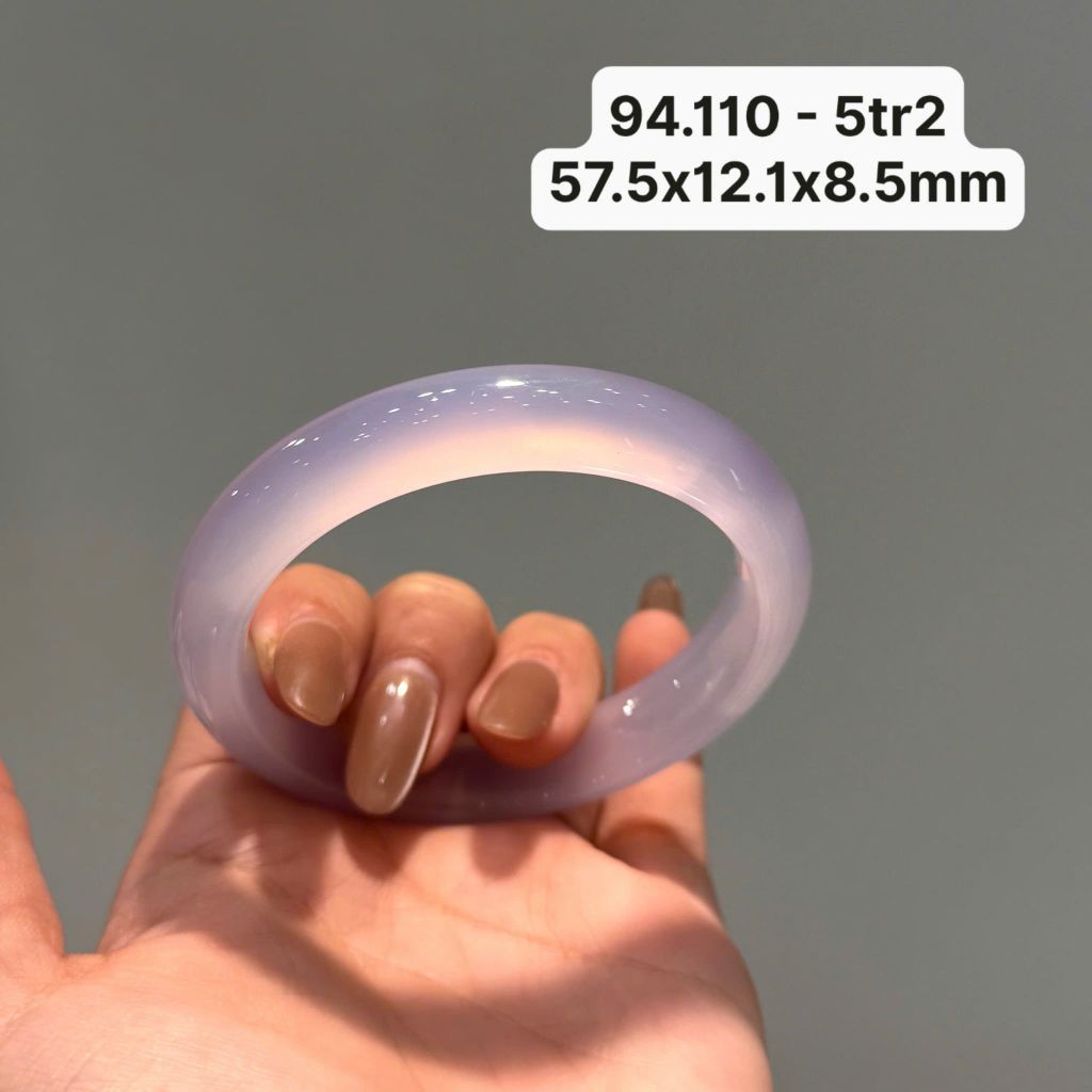 Vòng Ngọc Tuỷ Chalcedony Tử La Lan ~57.5x1211x8.5mm 94.110